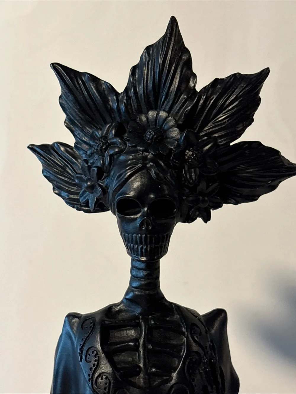 Day Of The Dead Catrina Black Skeleton Figure Halloween 16